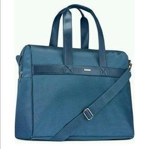 Giorgio Armani Large Weekender Travel Carry On Hand Luggage Duffle Bag Blue